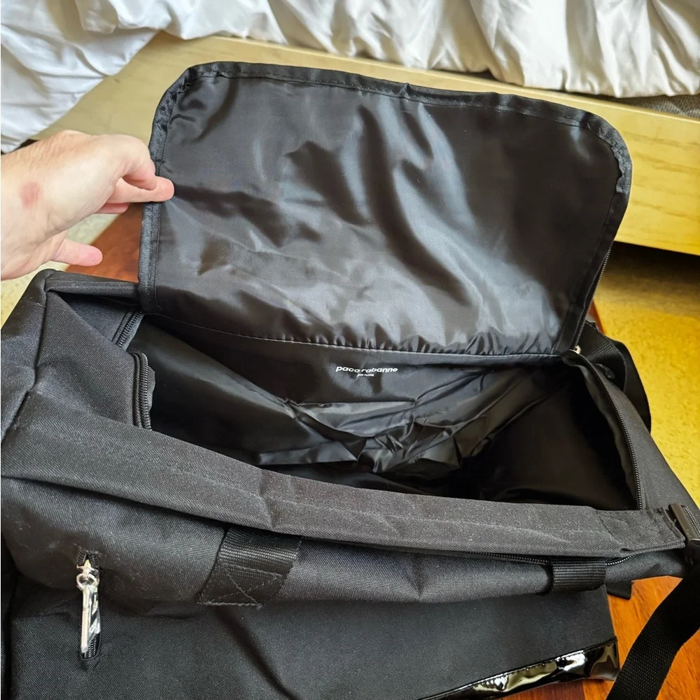 Paco Rabanne Parfums Backpack Travel Carryall Bag Black